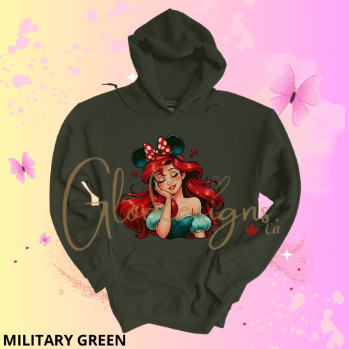 Ariel the little mermaid Hoodie (Unisex).