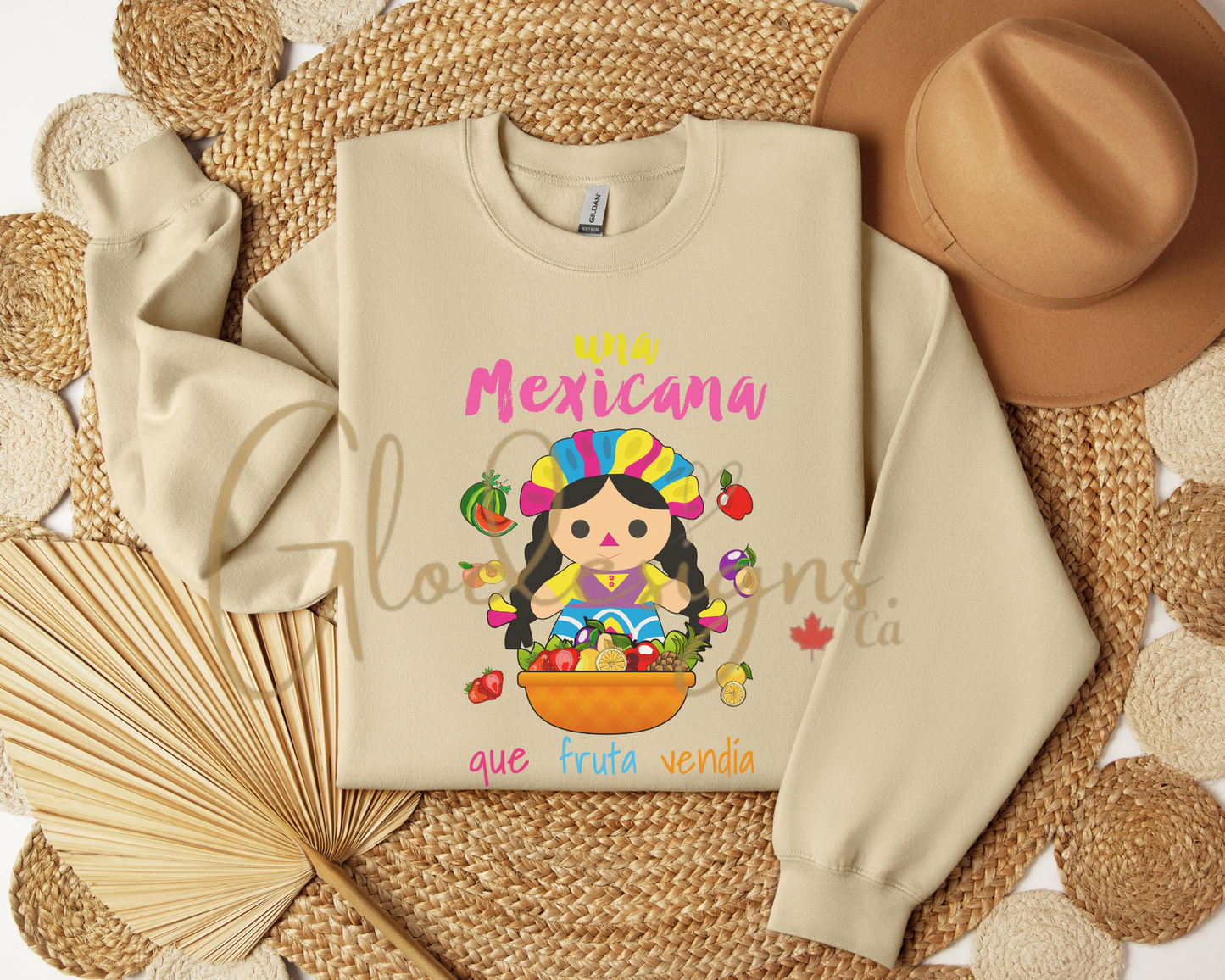 Una Mexicana que fruta vendia Crewneck (Unisex).