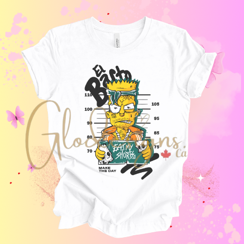 The Bart Simpson Prison El Barto T-Shirt (Unisex).