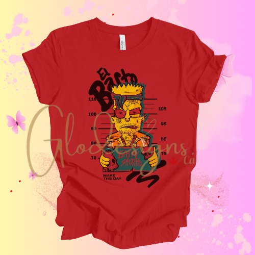 The Bart Simpson Prison El Barto T-Shirt (Unisex).