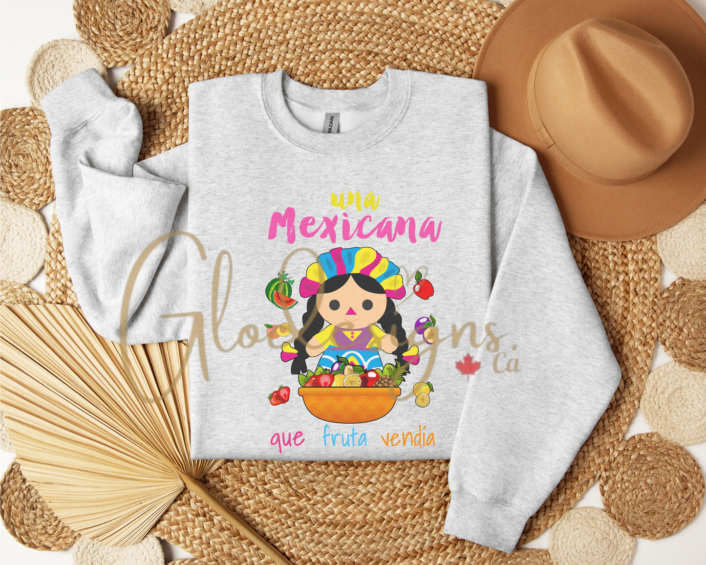Una Mexicana que fruta vendia Crewneck (Unisex).