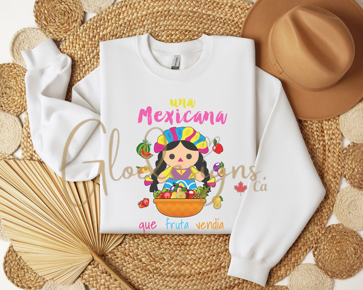 Una Mexicana que fruta vendia Crewneck (Unisex).