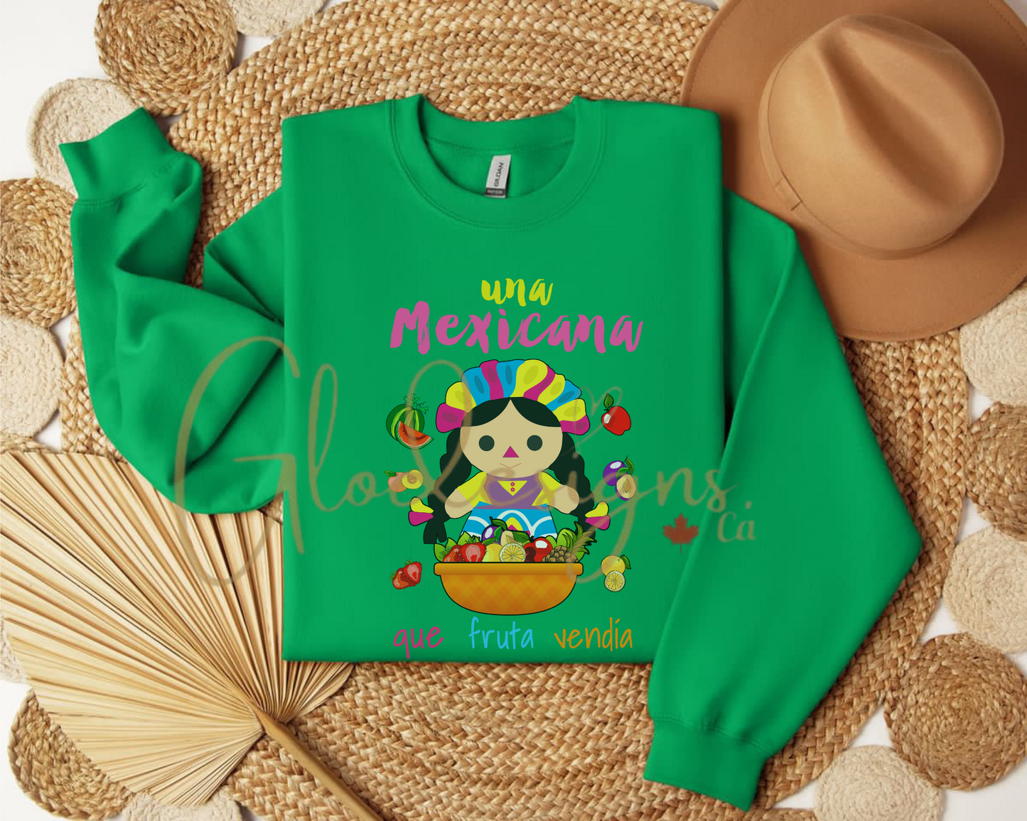 Una Mexicana que fruta vendia Crewneck (Unisex).
