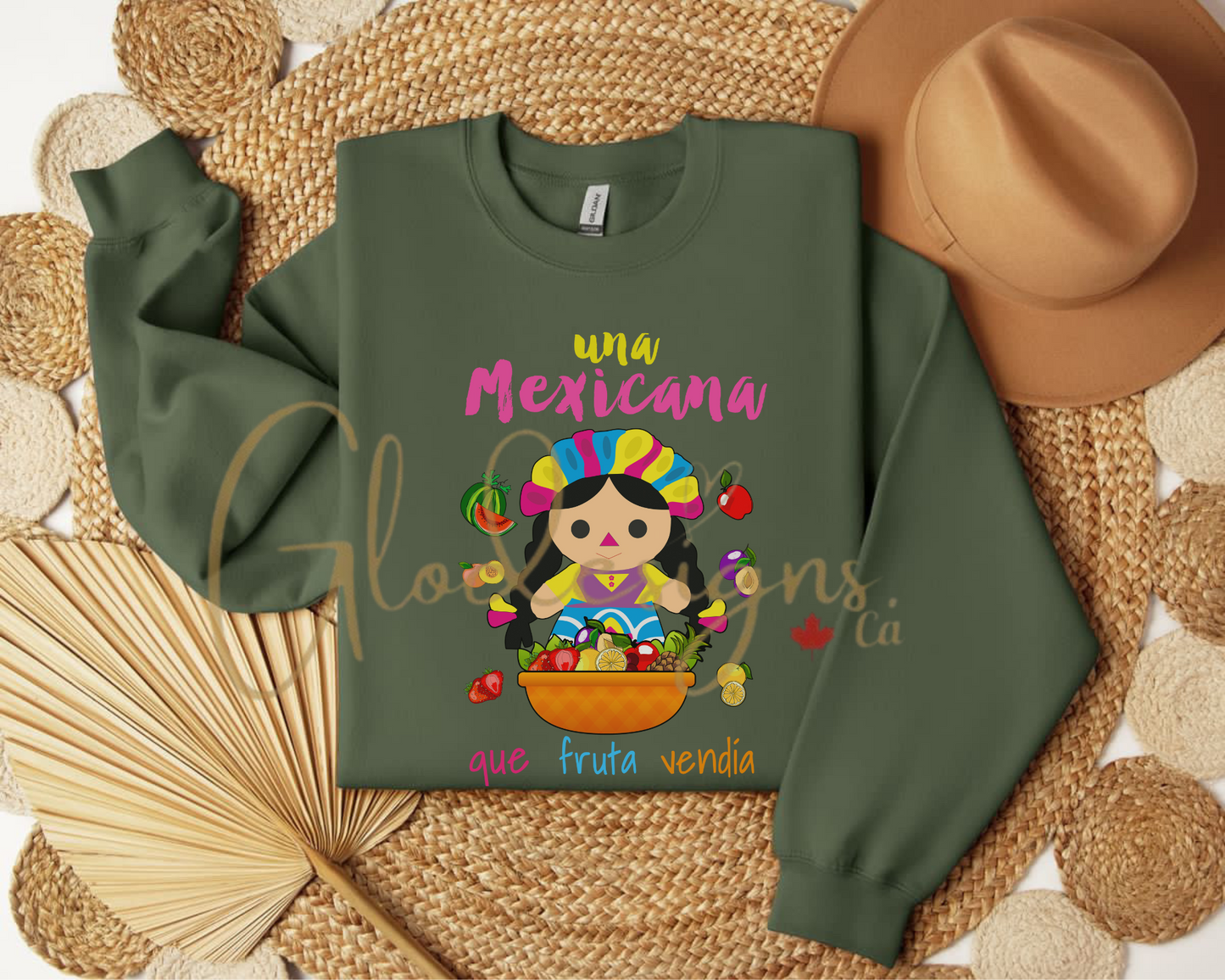 Una Mexicana que fruta vendia Crewneck (Unisex).