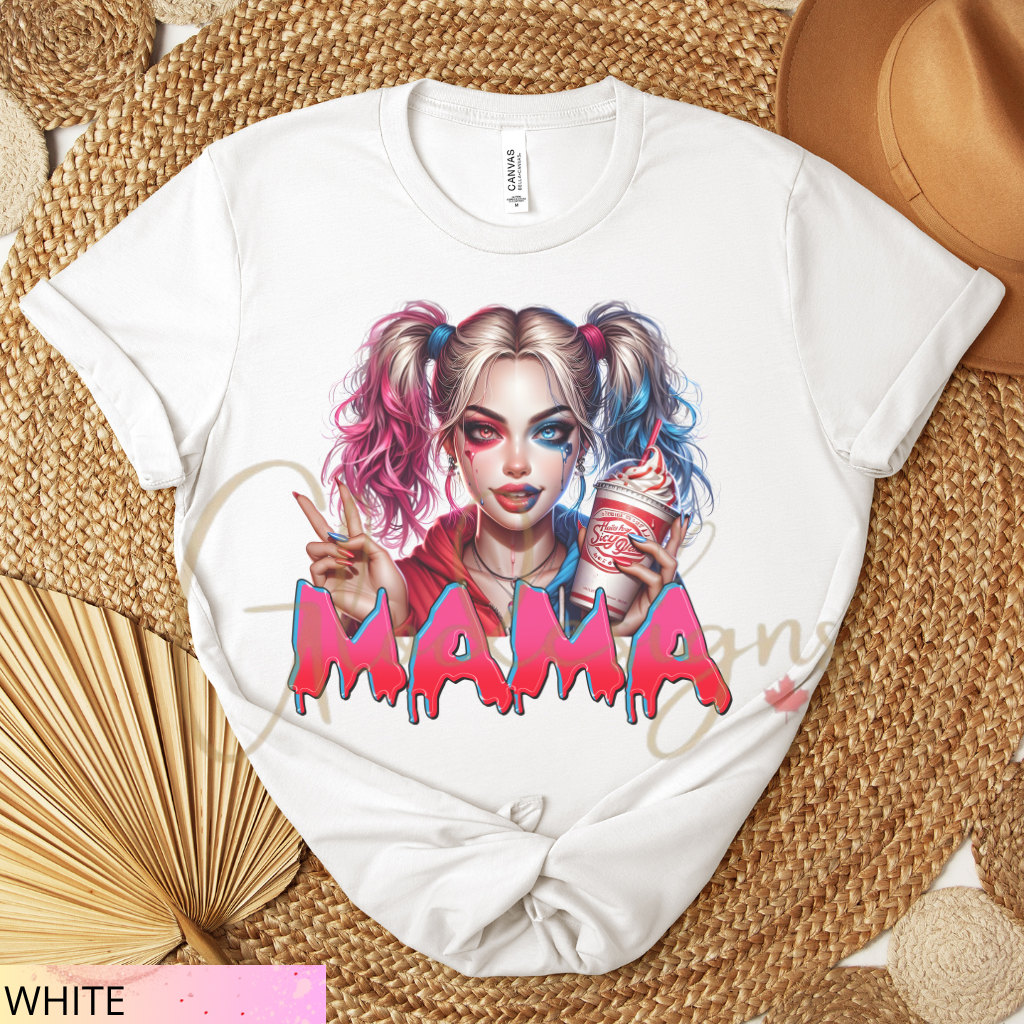 Mamá Harley Joker Halloween 💞 T-Shirt (Unisex).
