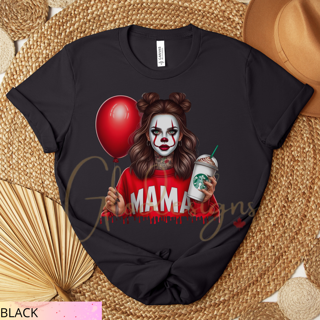 Mamá Pennywise the clown Halloween 💞 T-Shirt (Unisex).