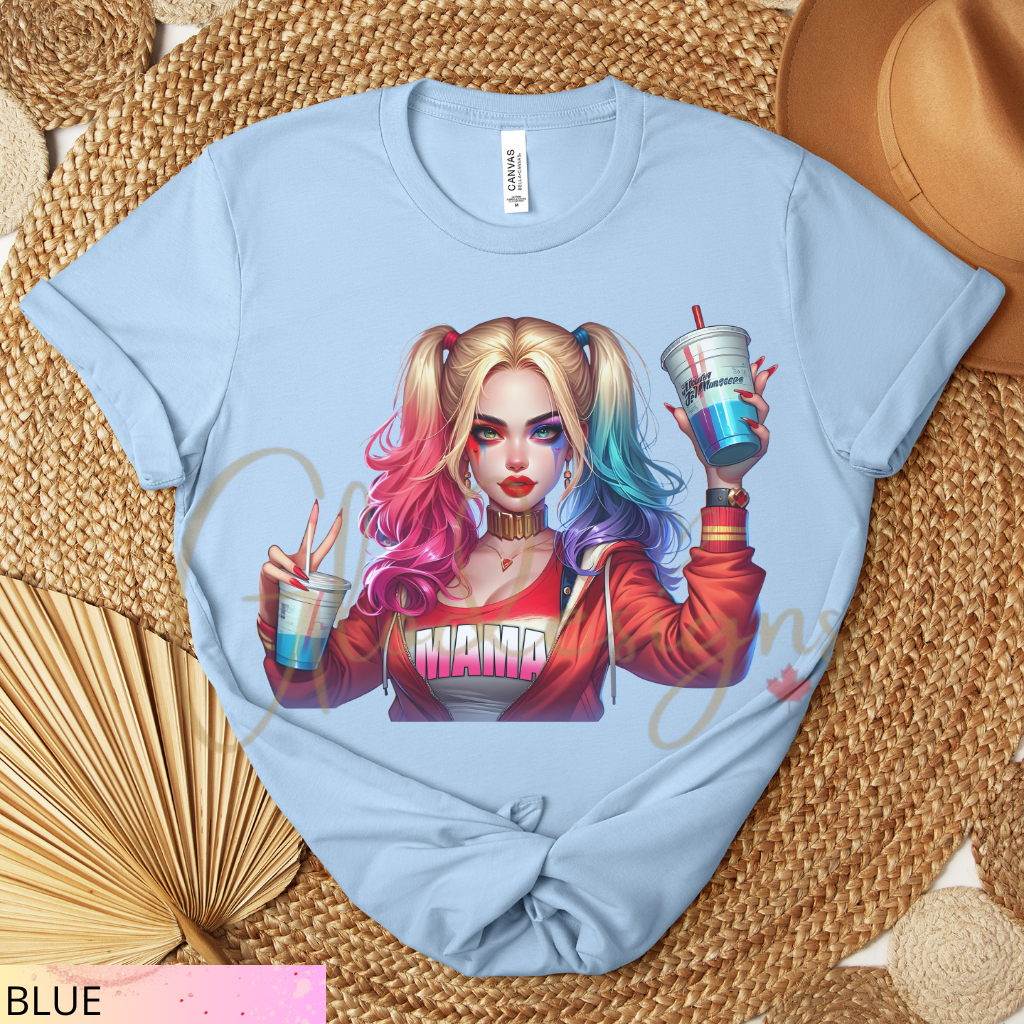 Mamá Harley Joker Halloween 💞 T-Shirt (Unisex).