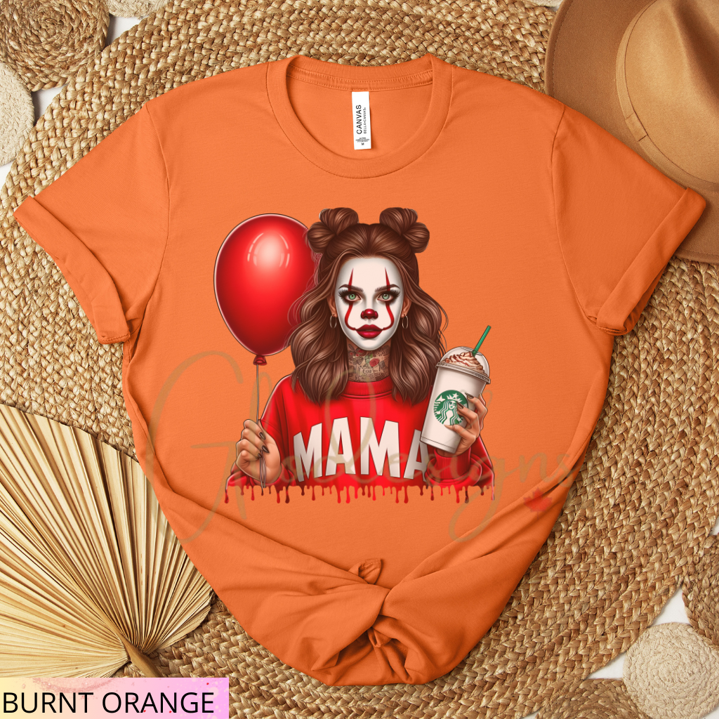 Mamá Pennywise the clown Halloween 💞 T-Shirt (Unisex).