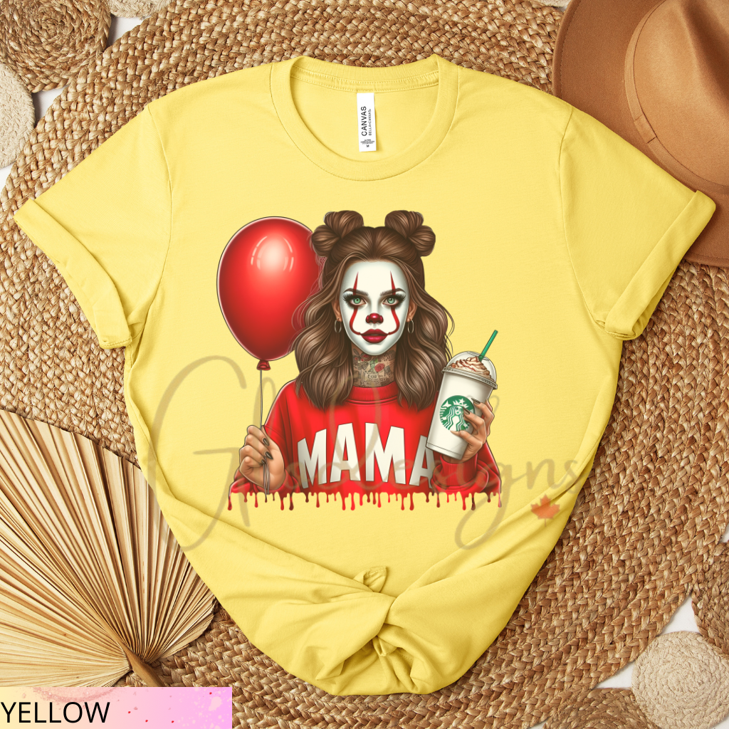 Mamá Pennywise the clown Halloween 💞 T-Shirt (Unisex).