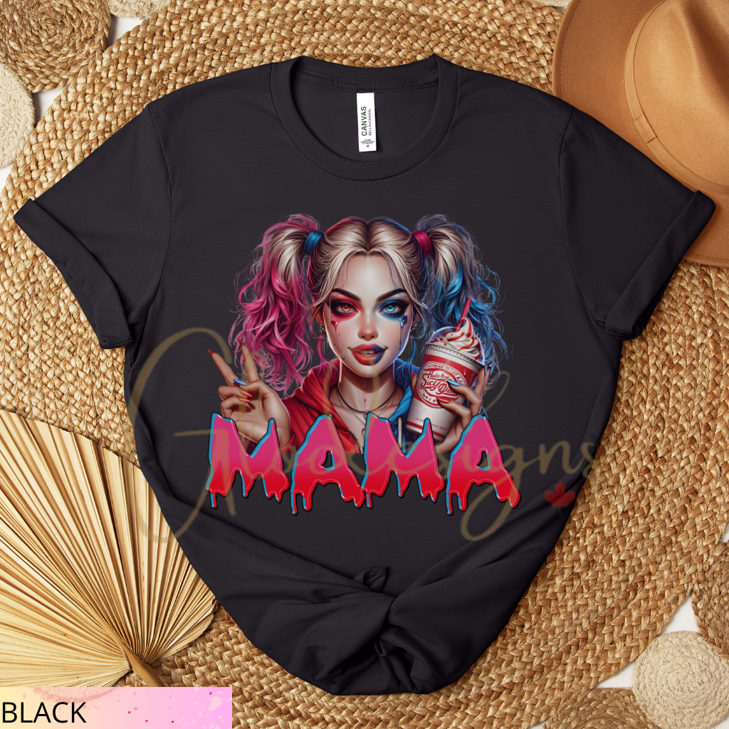 Mamá Harley Joker Halloween 💞 T-Shirt (Unisex).