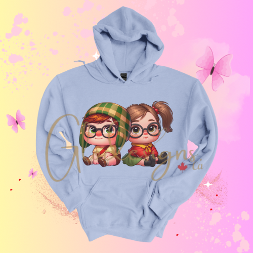 Mexican Chavito & Chilindrina Hoodie (Unisex).