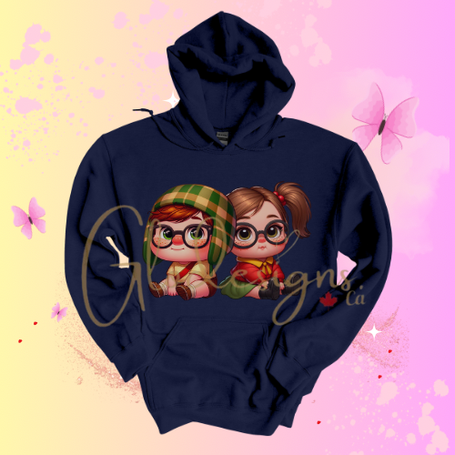 Mexican Chavito & Chilindrina Hoodie (Unisex).