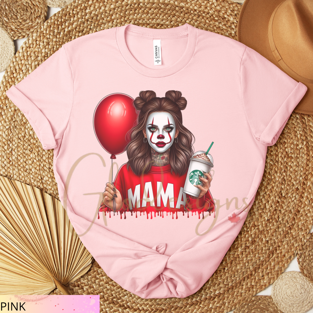 Mamá Pennywise the clown Halloween 💞 T-Shirt (Unisex).