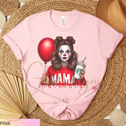 Mamá Pennywise the clown Halloween 💞 T-Shirt (Unisex).