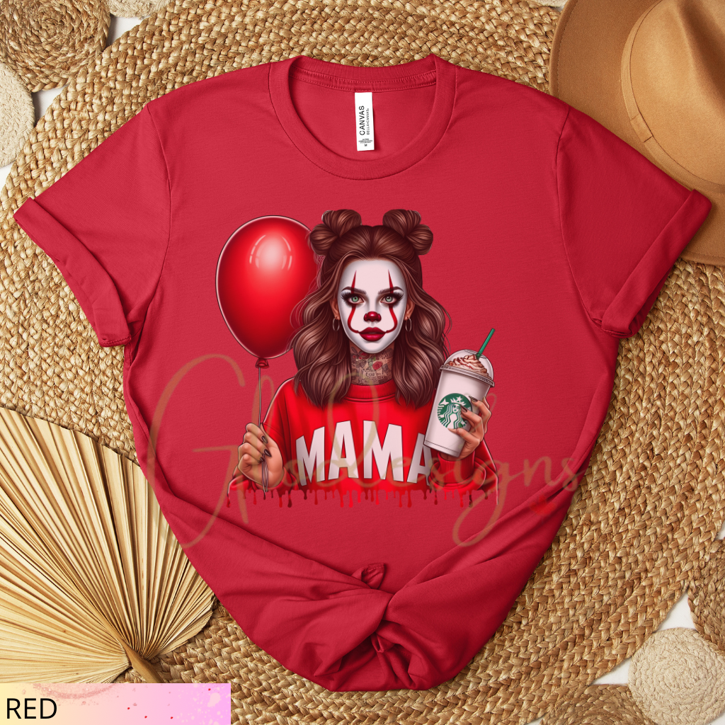 Mamá Pennywise the clown Halloween 💞 T-Shirt (Unisex).