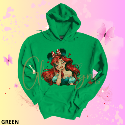 Ariel the little mermaid Hoodie (Unisex).