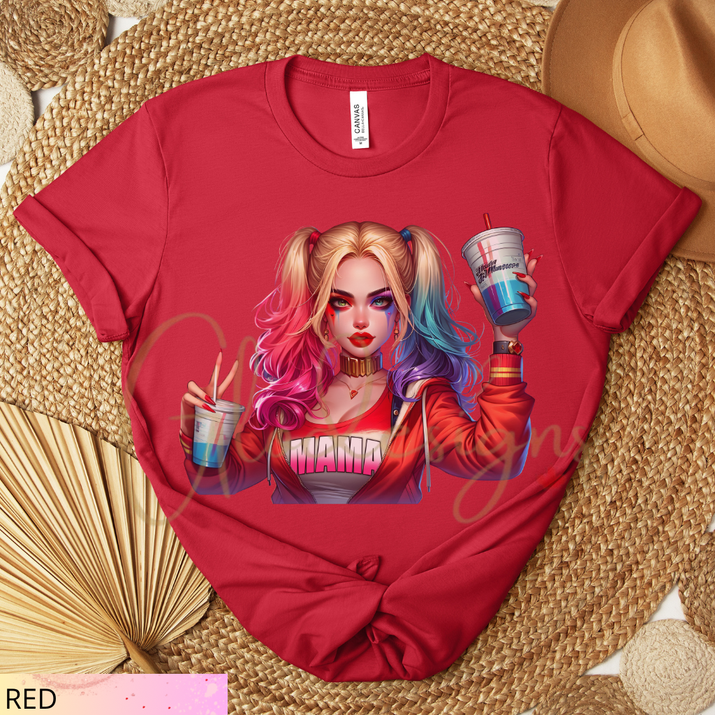 Mamá Harley Joker Halloween 💞 T-Shirt (Unisex).