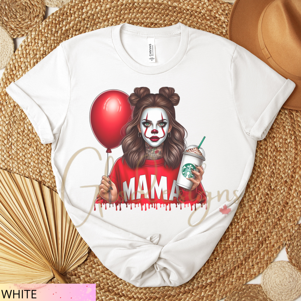 Mamá Pennywise the clown Halloween 💞 T-Shirt (Unisex).