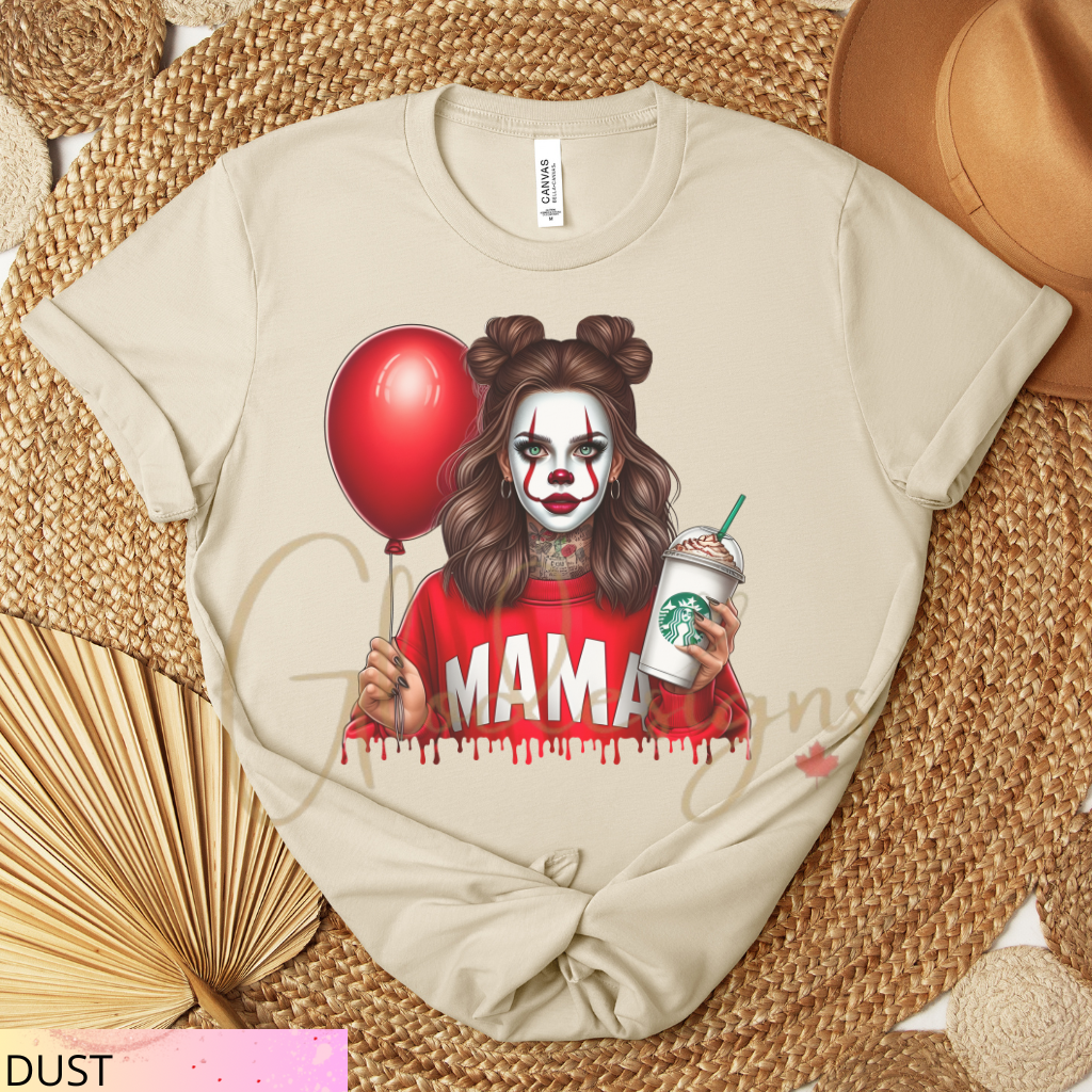 Mamá Pennywise the clown Halloween 💞 T-Shirt (Unisex).