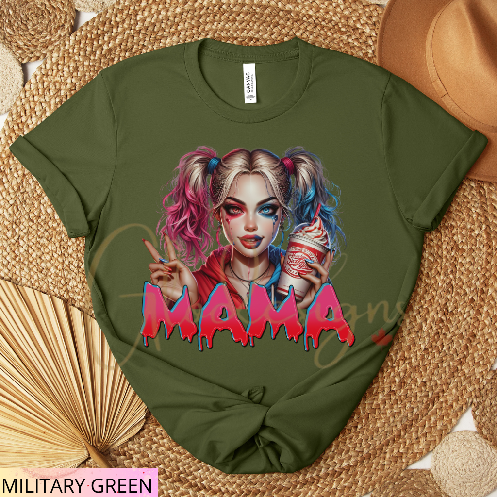 Mamá Harley Joker Halloween 💞 T-Shirt (Unisex).